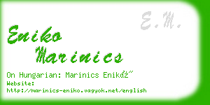 eniko marinics business card